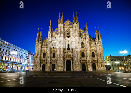 Duomo cathedral early in the morning in Milan, Italy. Stock Photo