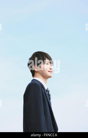 Japanese high-school student portrait Stock Photo