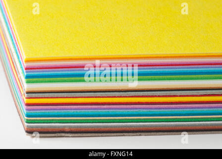 Colorful cardboard stack Stock Photo