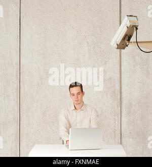 Conceptual image of internet privacy and computer surveillance Stock Photo