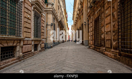 Italy Liguria Genoa Rolli Palace Strada Nuova, Via Garibaldi Stock Photo