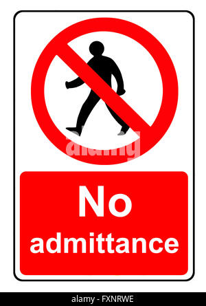 No admittance sign Stock Photo