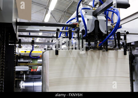 Polygraphic process in a modern printing house Stock Photo