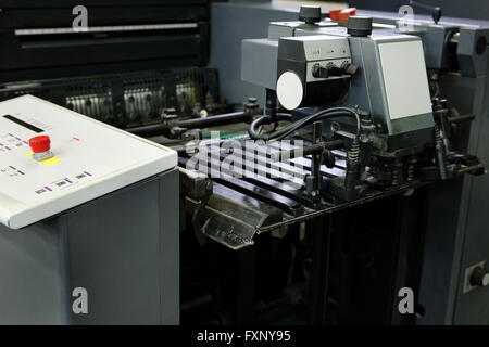 Polygraphic process in a modern printing house Stock Photo