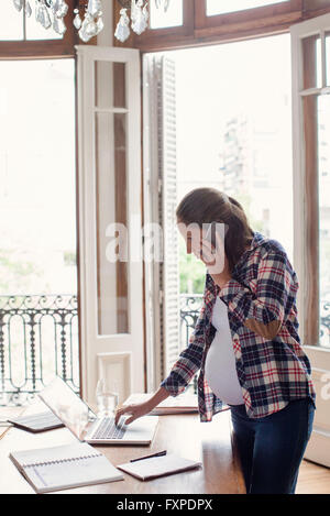 Woman working from home Stock Photo