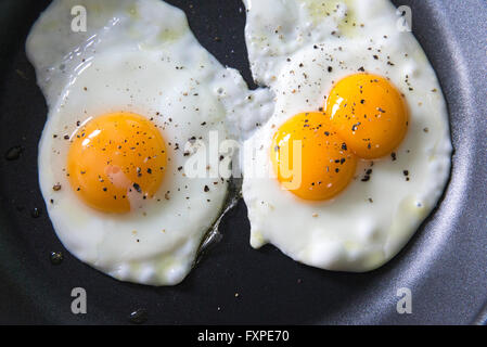 Eggs, sunny side up Stock Photo