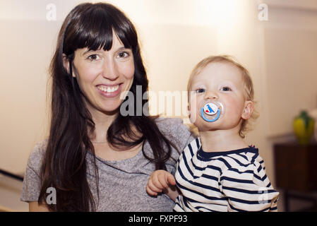 Mother and toddler, portrait Stock Photo