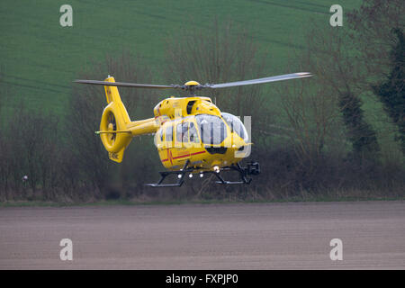 East Anglian Air Ambulance helicopter being flown by Prince William.The Eurocopter EC145 (Airbus Helicopters H145) Stock Photo