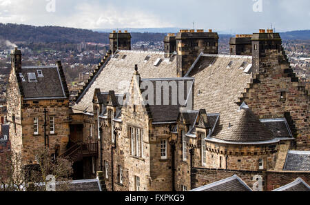 View of the Edinburgh Castle at the heart of Edinburgh in Scotland, UK Stock Photo