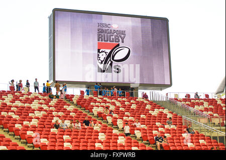 General view, APRL 16, 2016 - Rugby : HSBC Sevens World Series, Singapore Sevens match Japan and Wales at National Stadium in Singapore. (Photo by Haruhiko Otsuka/AFLO) Stock Photo