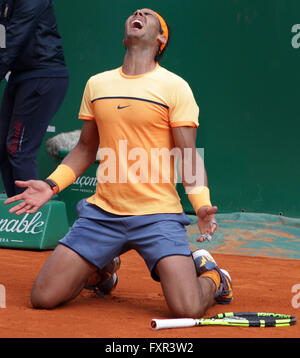 Monte Carlo, Monaco. 17th Apr, 2015. Rafael Nadal in action against ...