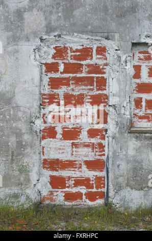 A bricked up doorway Stock Photo