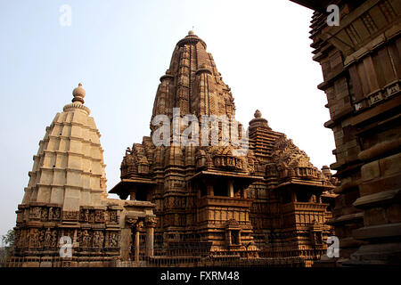 Backside view of Lakshman Temple under Western Group of Temples at Khajuraho, Madhya Pradesh, India, Asia Stock Photo