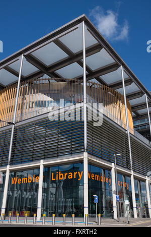 Brent Civic Center building, London, with the Wembley Library Stock Photo