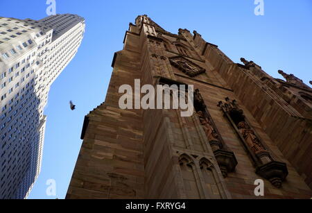 Trinity Church on Wall Street, New York City, NY, USA Stock Photo