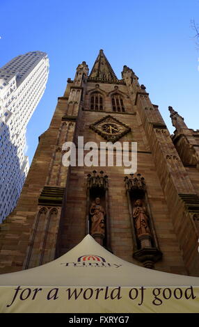 Trinity Church on Wall Street, New York City, NY, USA Stock Photo