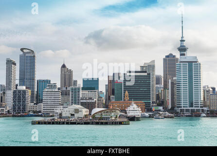 skyline of Auckland with city central business district at the noon Stock Photo