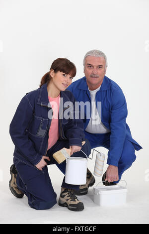 Vocational Training in painting Stock Photo