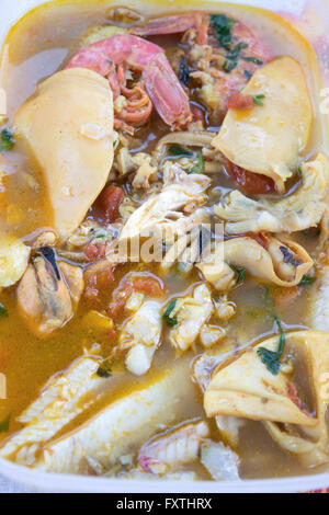sea soup of fresh mixed fish Stock Photo