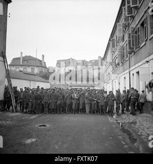 Beurlaubung von französischen Kriegsgefangenen Stock Photo