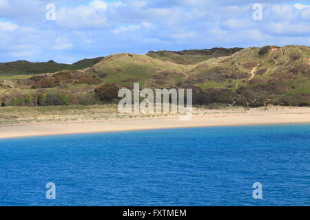 Sand dunes near Rock, Camel estuary, North Cornwall, England, UK Stock Photo