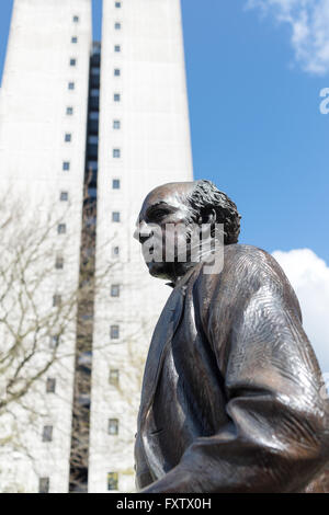 Thomas Cook Statue ,Leicester City Centre London Road,UK. Stock Photo