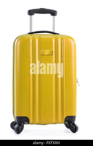 Travel suitcase isolated on white background. Stock Photo