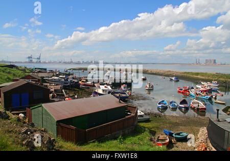 PADDY'S HOLE HARBOUR & TEES PORT SOUTH GARE REDCAR 09 June 2014 Stock Photo