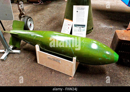 1000 pound General Purpose unguided air drop metal Bomb Stock Photo