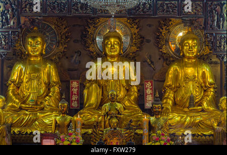 Wat Mangkon Kamalawat, Chinatown, Bangkok,  Thailand Stock Photo