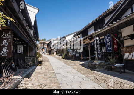 Magome-juku, Nakatsugawa City, Gifu Prefecture, Japan Stock Photo