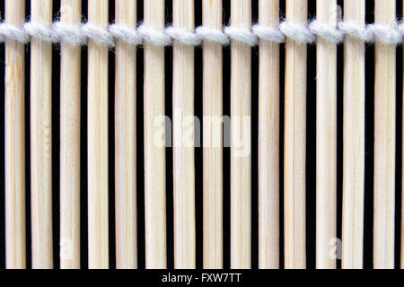 Japanese bamboo sushi rolling mat texture closeup Stock Photo