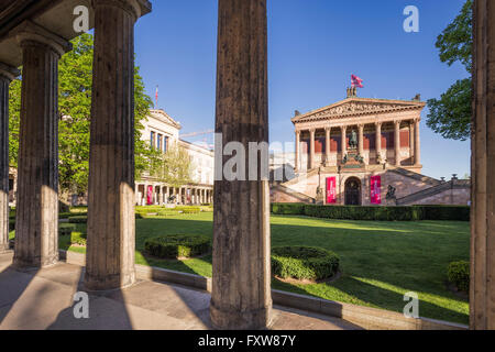 Old National Gallery, Old Museum, Museum Island, Berlin Mitte, Germany Stock Photo