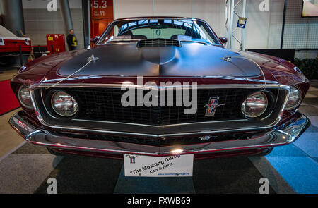 Pony car Ford Mustang Mach 1 Sportsroof, 1969. Stock Photo