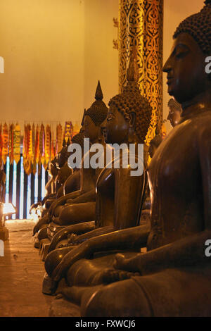 Buddha in temple interior, Wat Chedi Luang in Chiang Mai - Thaialand Stock Photo