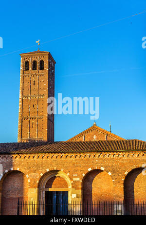 Veiw of Basilica di Sant'Ambrogio in Milan Stock Photo
