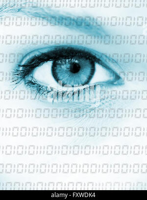 Binary eye Stock Photo