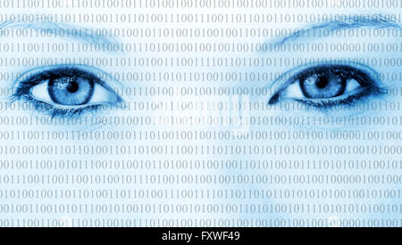 Binary eyes Stock Photo