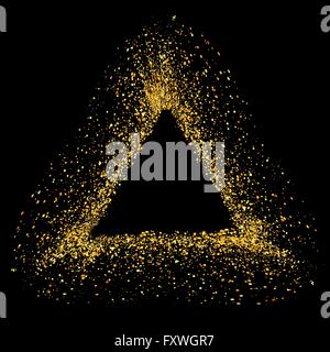 Gold Triangle Frame Stock Vector