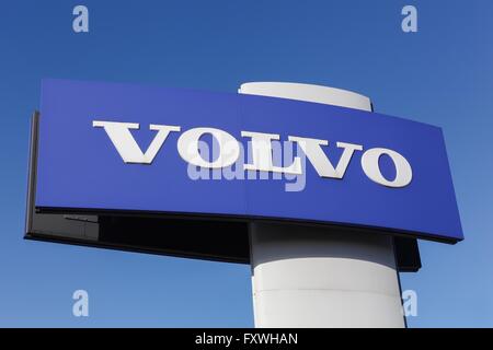 Volvo logo on a panel Stock Photo