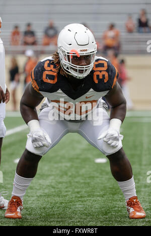 April 16, 2016: Texas Longhorns linebacker Timothy Cole (30) during the Orange and White Spring Game at Darrell K Royal - Texas Memorial Stadium in Austin, TX Tim Warner/CSM. Stock Photo