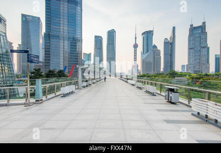 street in Shanghai pudong Stock Photo