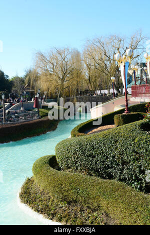 Disneyland Paris park lampost and iron art Stock Photo