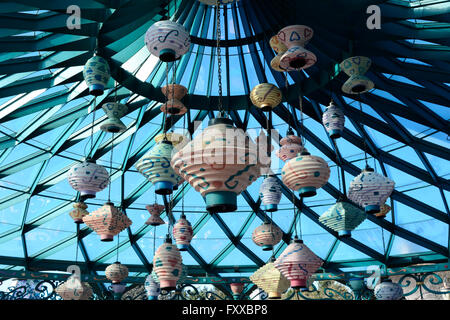 Mad Hatters Tea cups ride roof, Disneyland Paris, France Stock Photo