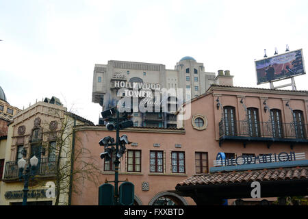 Hollywood Tower Hotel, Tower of Terror Ride in the Disney Studios, Paris Stock Photo