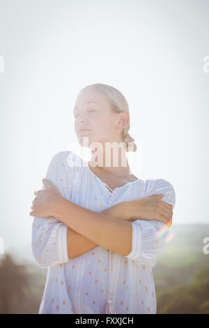 Portrait of beautiful blonde woman Stock Photo