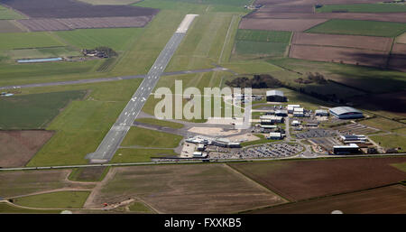 aerial view of Humberside Airport in North Lincolnshire, UK Stock Photo