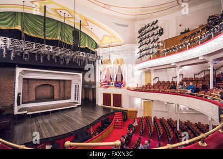Stage and seating of Ford's Theatre in Washington DC, USA. Stock Photo