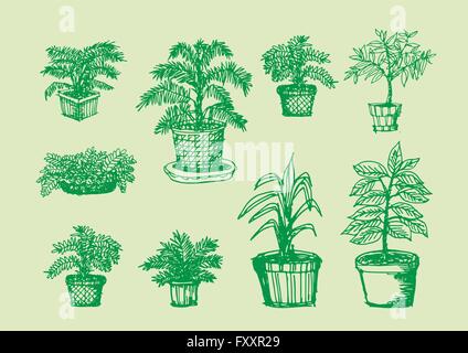 Potted Tree Stock Vector