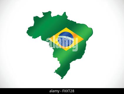 Brazil flag theme idea design Stock Vector